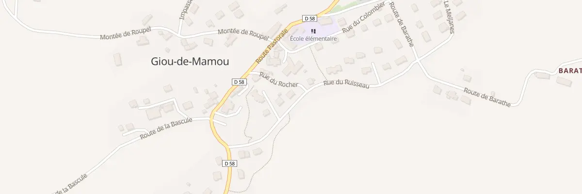 Plan du 3 Rue du Ruisseau à Giou-de-Mamou