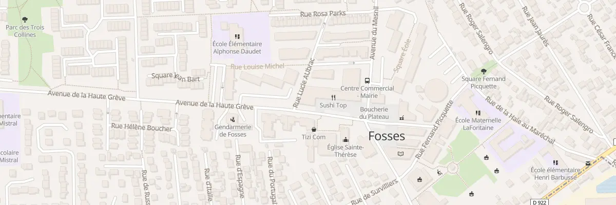 Plan du 2 Rue Lucie Aubrac à Fosses