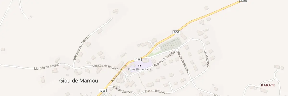 Plan du 33 Rte Pastorale à Giou-de-Mamou