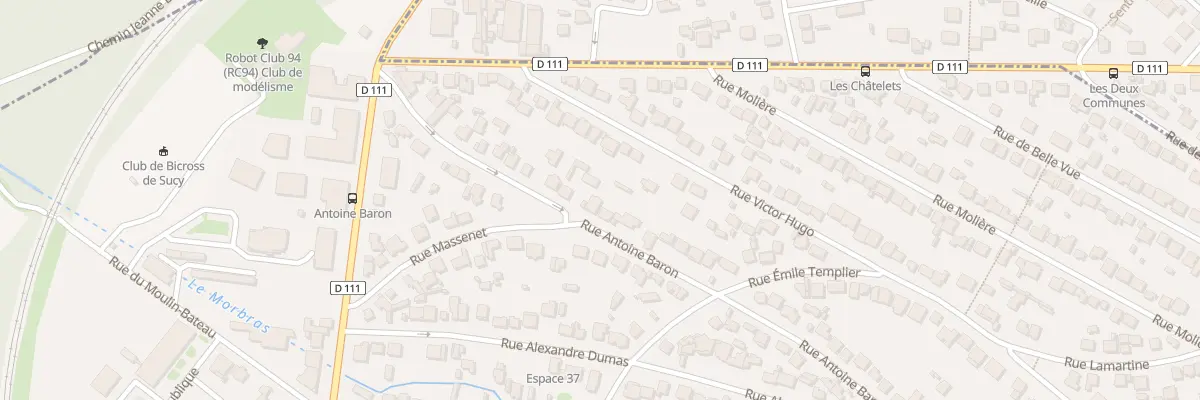 Plan du 70 Rue Antoine Baron à Sucy-en-Brie