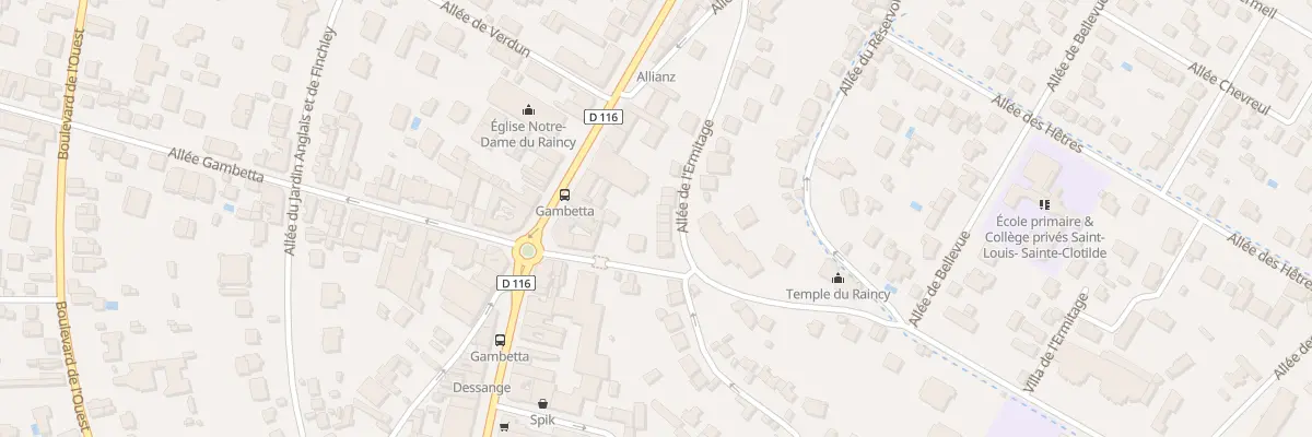 Plan du 20 All de l’Ermitage au Raincy