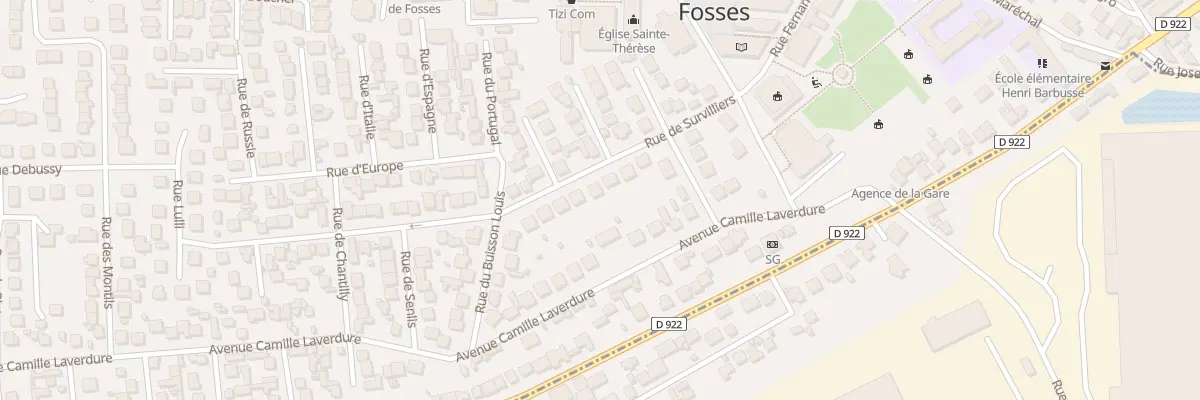 Plan du 12 Rue de Survilliers à Fosses