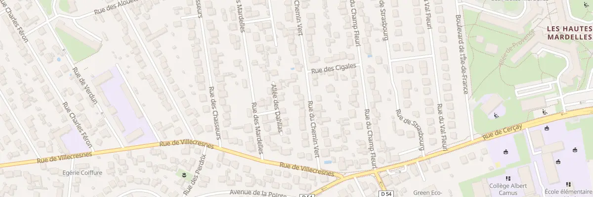 Plan du 13 Rue du Chemin Vert à Brunoy