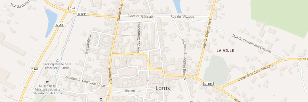 Plan du 2 Pas Victor Hugo à Lorris