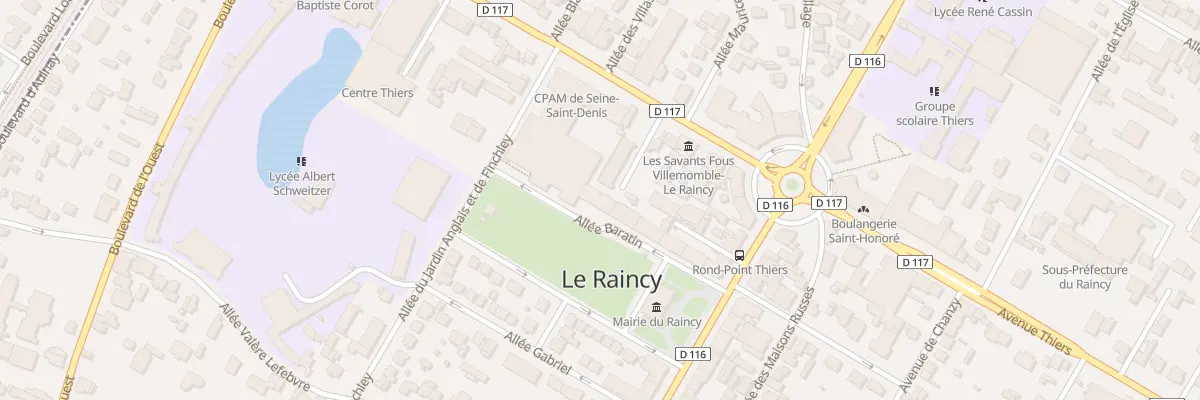 Plan du 12 All Baratin au Raincy