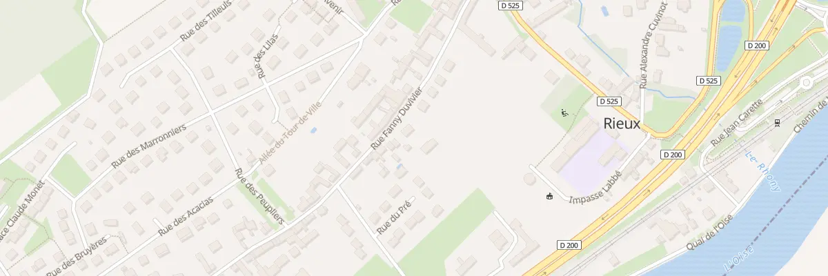Plan du 11 Rue Fanny Duvivier à Rieux