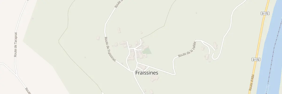 Plan du 5025 Frayssines et Las Combes à Fraissines