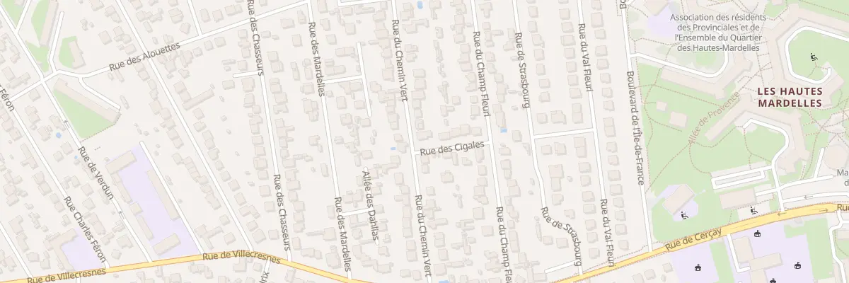 Plan du 20 Rue du Chemin Vert à Brunoy