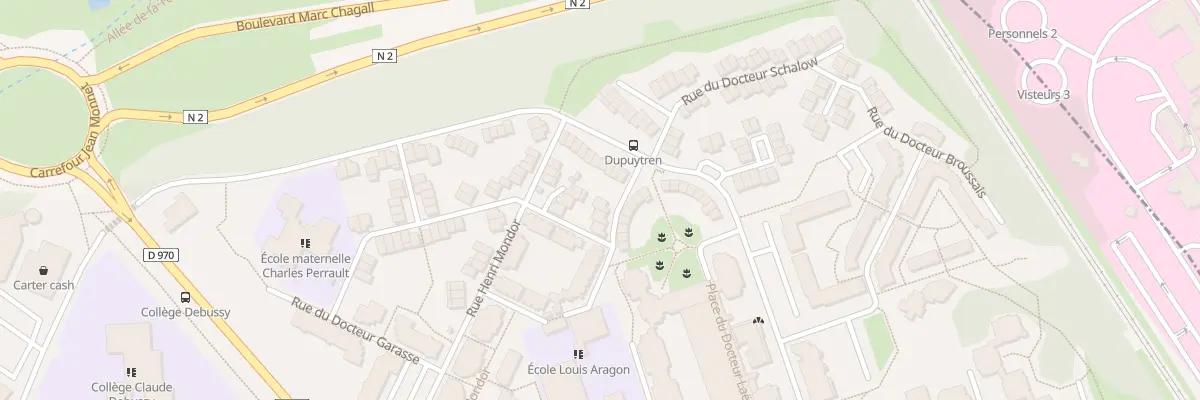 Plan du 2 Rue du Docteur Laveran à Aulnay-sous-Bois