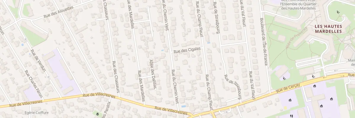 Plan du 16 Rue du Chemin Vert à Brunoy