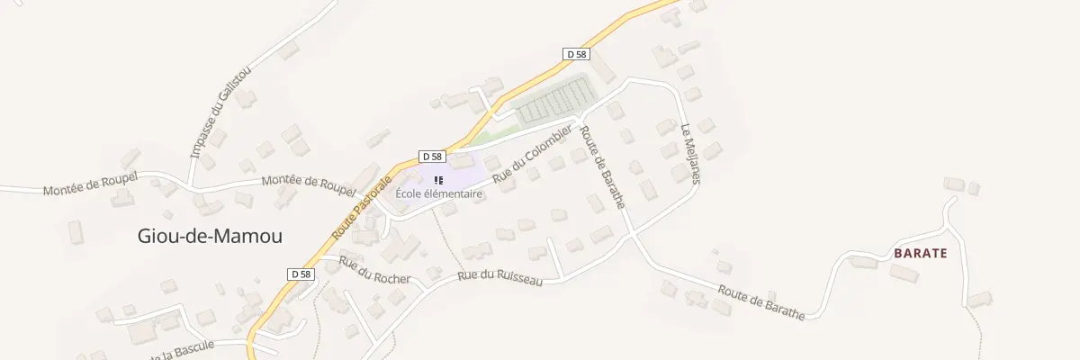 Plan du 8 Rue du Colombier à Giou-de-Mamou