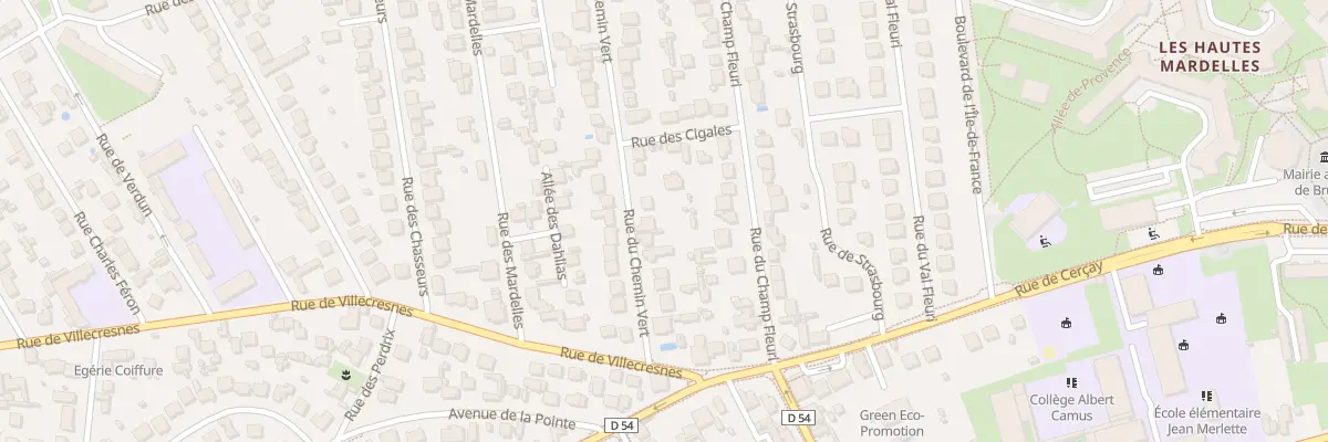 Plan du 10 Rue du Chemin Vert à Brunoy
