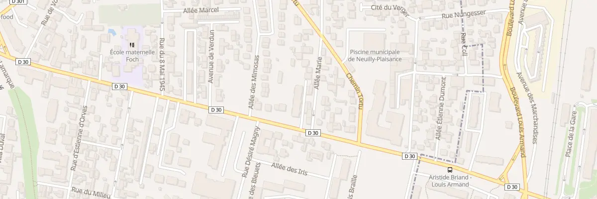 Plan du 131 Av du Maréchal Foch à Neuilly-Plaisance
