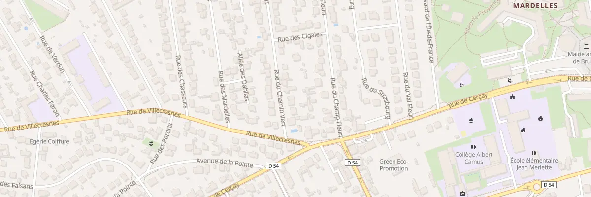 Plan du 4T Rue du Chemin Vert à Brunoy