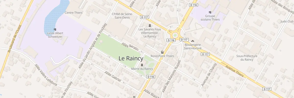 Plan du 6 All Baratin au Raincy