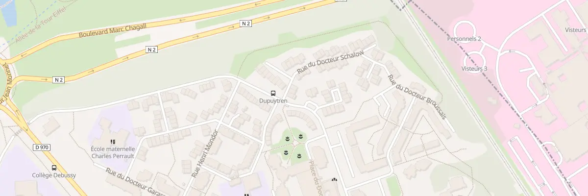 Plan du 2 Rue du Docteur Schalow à Aulnay-sous-Bois
