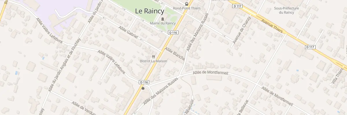 Plan du 112 Av de la Résistance au Raincy