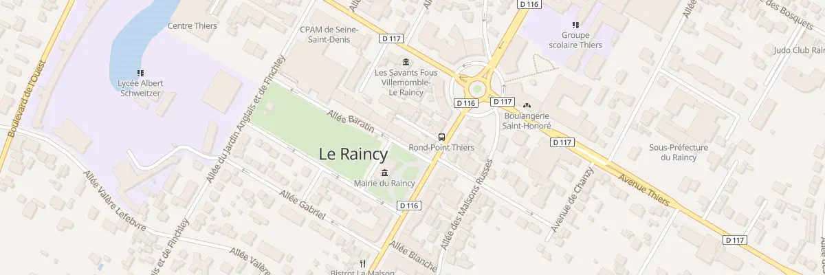 Plan du 4 All Baratin au Raincy