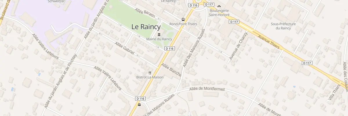 Plan du 116 Av de la Résistance au Raincy