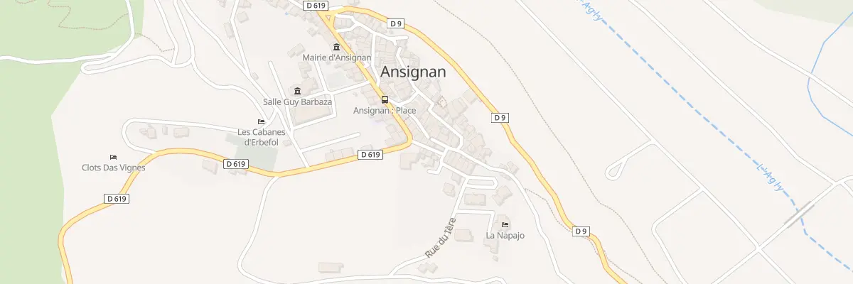 Plan du 77 Le Village à Ansignan
