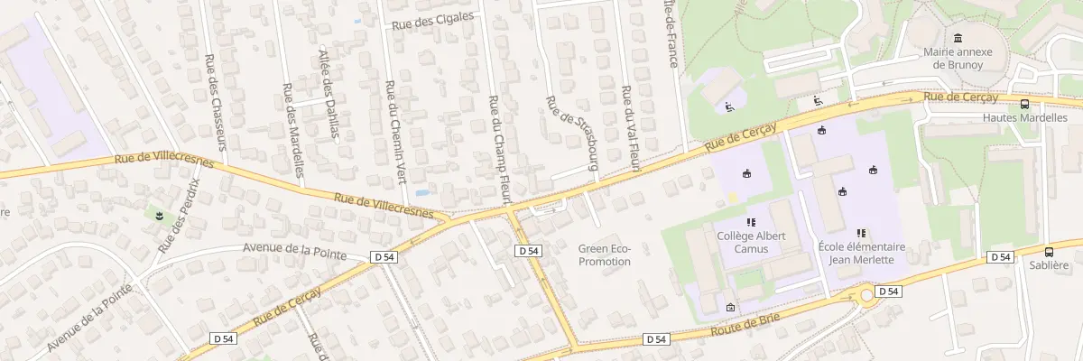 Plan du 87 Rue de Cerçay à Brunoy