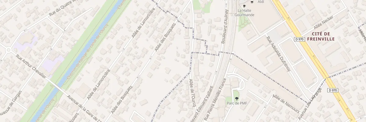 Plan du 28 All du Canal à Aulnay-sous-Bois