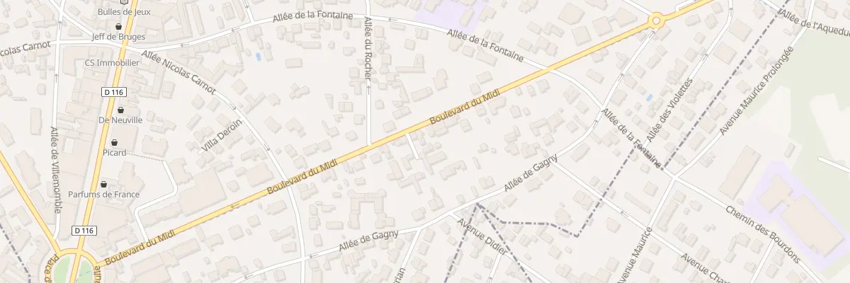 Plan du 34 Bd du Midi au Raincy
