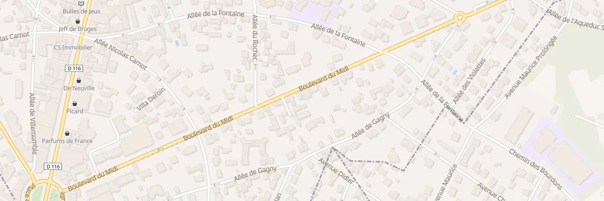 Plan du 38 Bd du Midi au Raincy