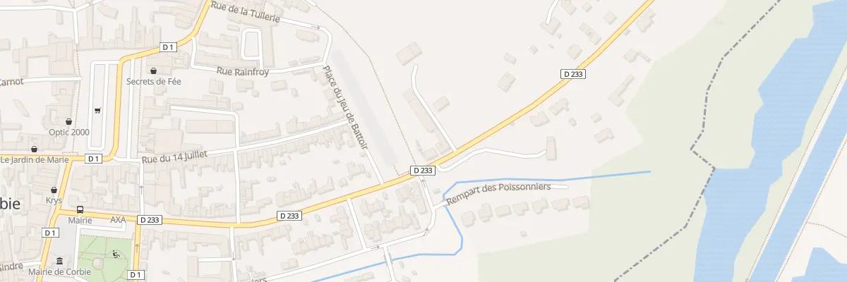 Plan du 1 Rue de la Barette à Corbie