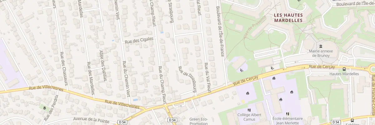 Plan du 4 Rue de Strasbourg à Brunoy
