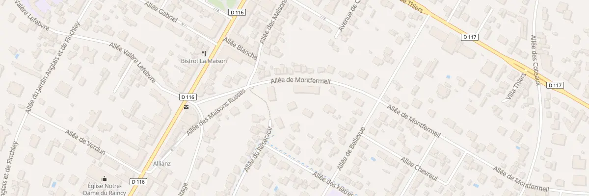 Plan du 6 All de Montfermeil au Raincy
