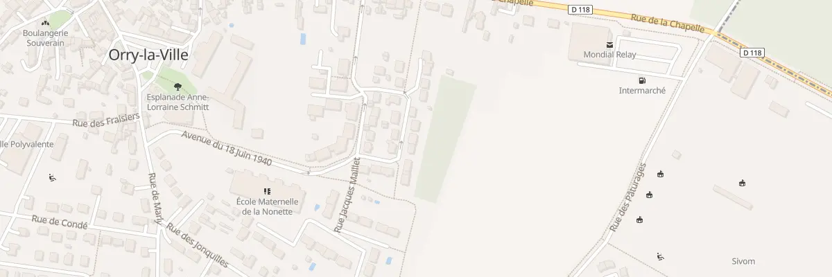Plan du 13 Rue Jeanne Moreau à Orry-la-Ville
