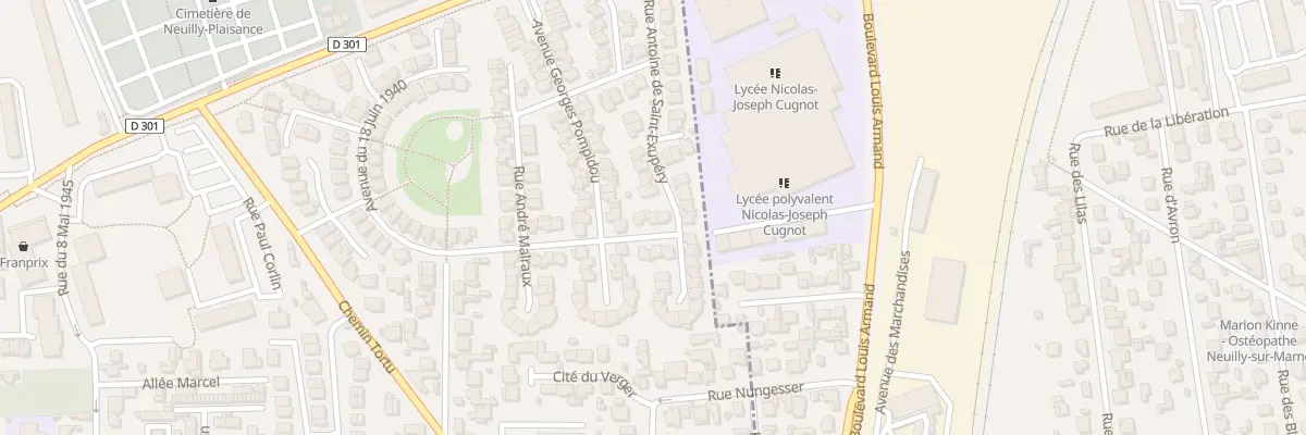 Plan du 4 Rue du 18 Juin 1940 à Neuilly-Plaisance