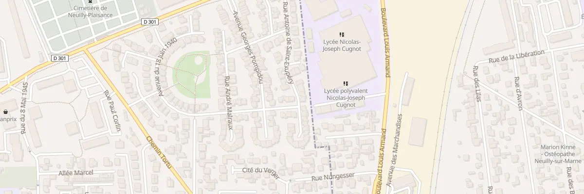 Plan du 2 Rue du 18 Juin 1940 à Neuilly-Plaisance