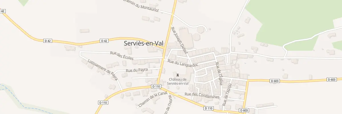 Plan du 20 Rue du Languedoc à Serviès-en-Val