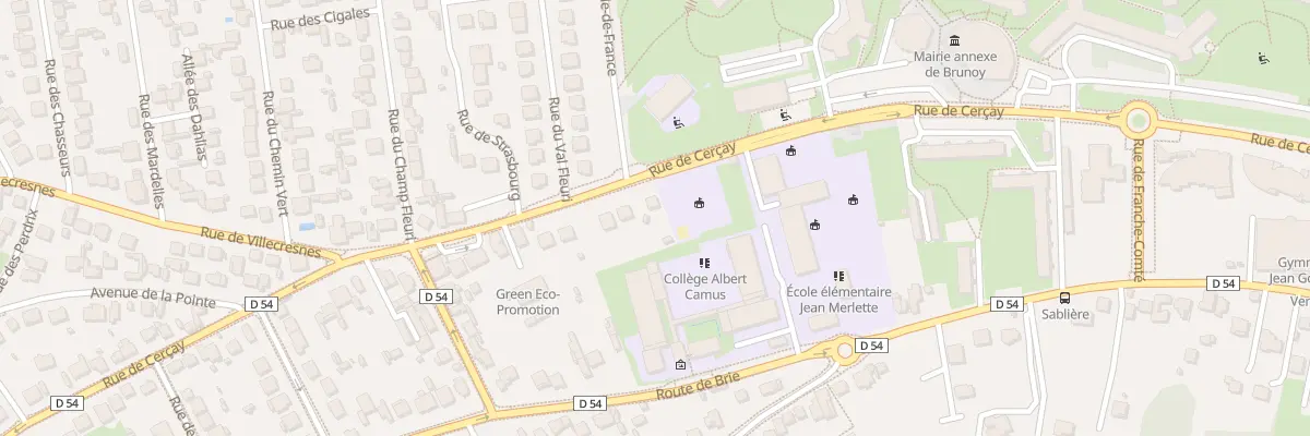 Plan du 96 Rue de Cerçay à Brunoy