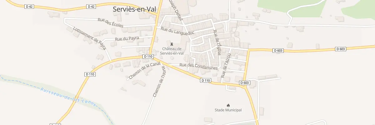 Plan du 6 Rue Barons de Calmes à Serviès-en-Val