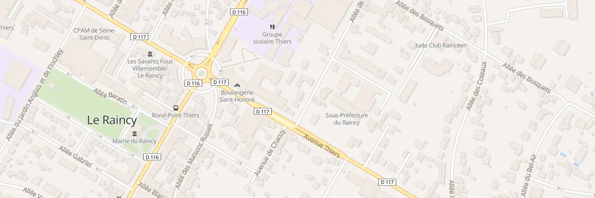 Plan du 1B All de l’Eglise au Raincy