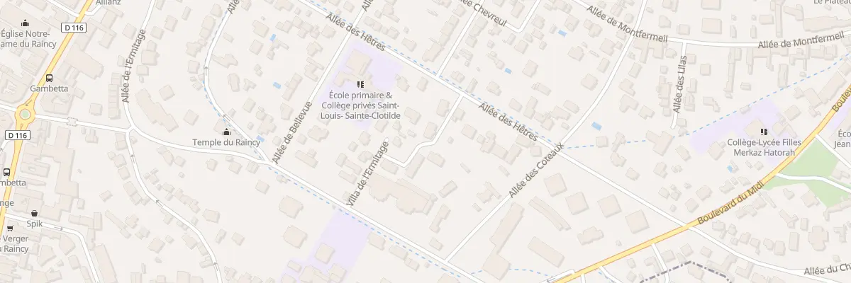 Plan du 20B All des Hêtres au Raincy
