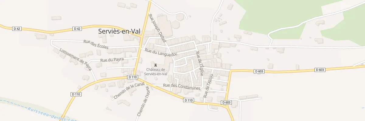 Plan du 53 Le Village à Serviès-en-Val