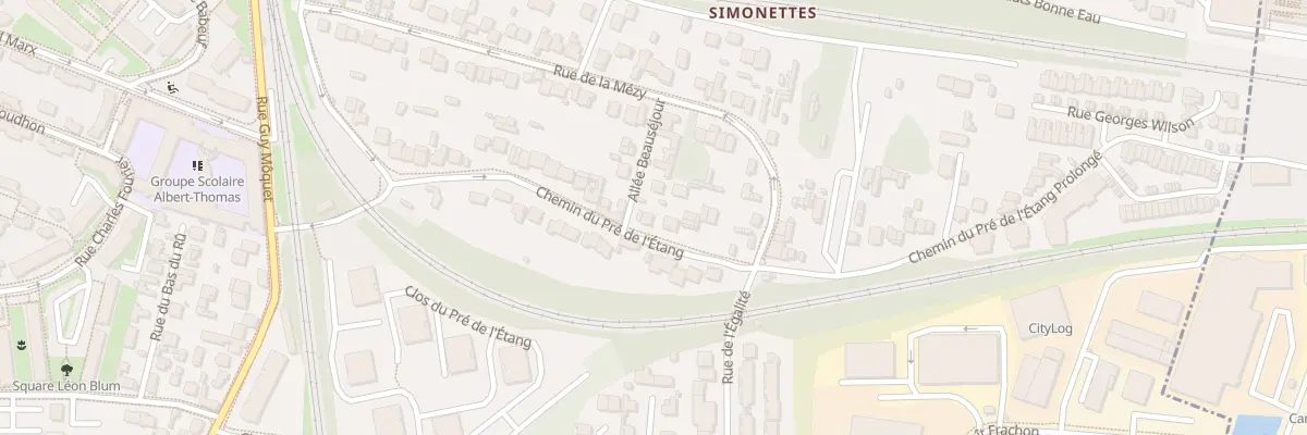 Plan du 39 Che du Pré de l’Etang à Champigny-sur-Marne