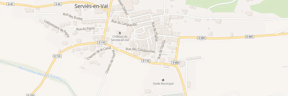 Plan du 10 Rue des Condamines à Serviès-en-Val