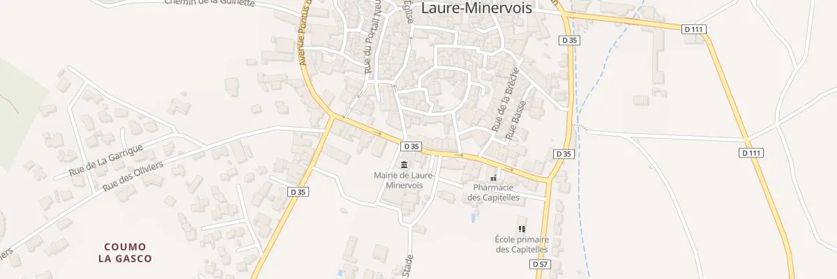 Plan de la Rue de la Mairie à Laure-Minervois