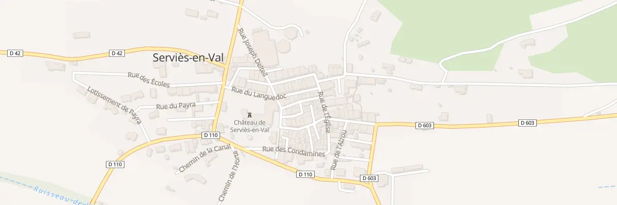 Plan du 55 Le Village à Serviès-en-Val