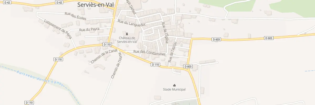 Plan du 84 Le Village à Serviès-en-Val