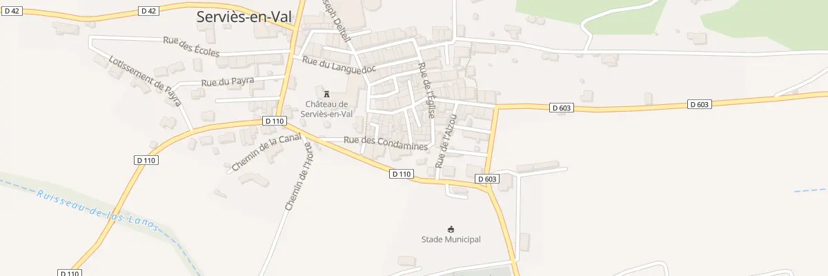 Plan du 92 Le Village à Serviès-en-Val