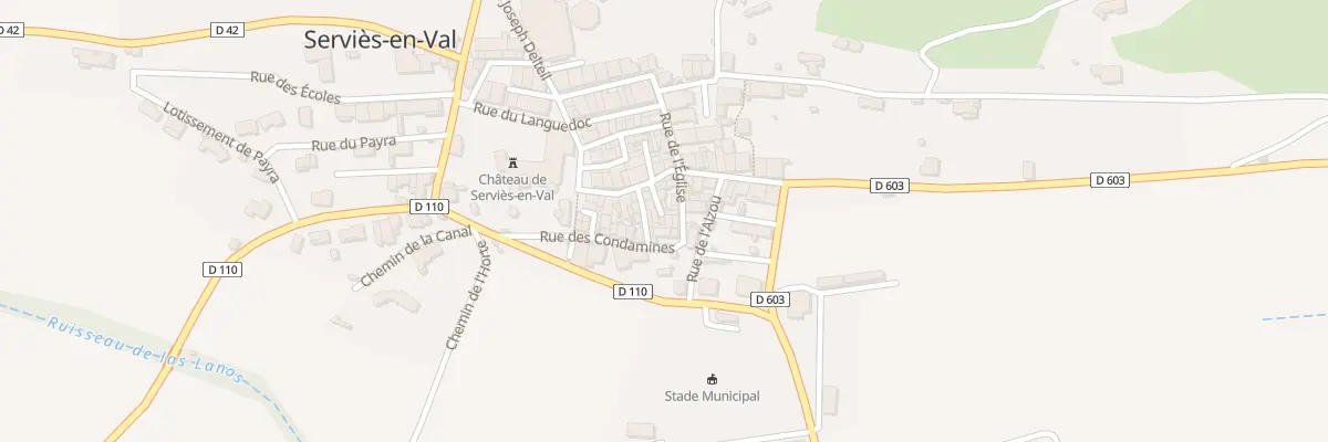Plan du 90 Le Village à Serviès-en-Val