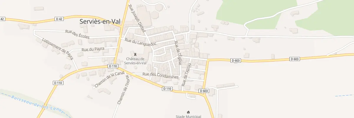 Plan du 99A Le Village à Serviès-en-Val