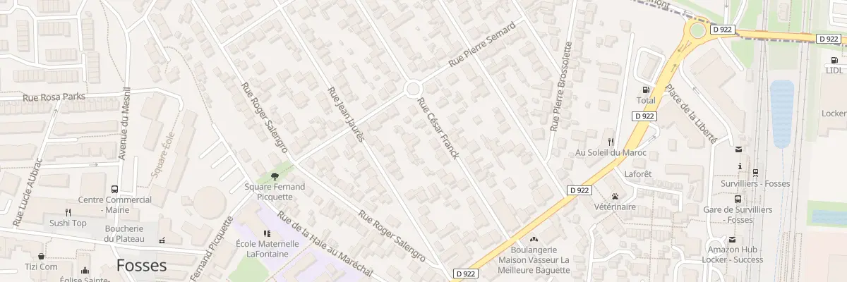 Plan du 19 Rue César Franck à Fosses