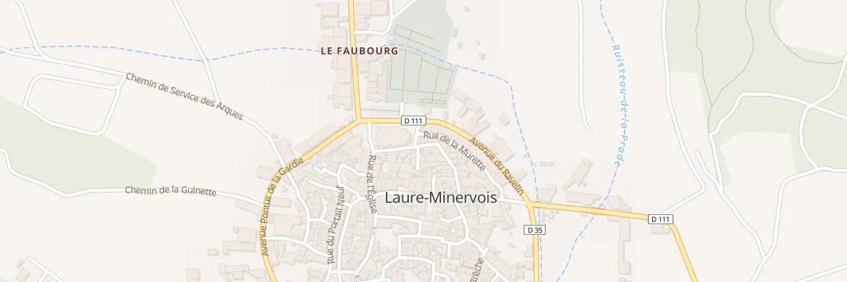 Plan de la Rue de Notre Dame à Laure-Minervois